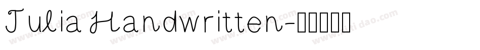 Julia Handwritten字体转换